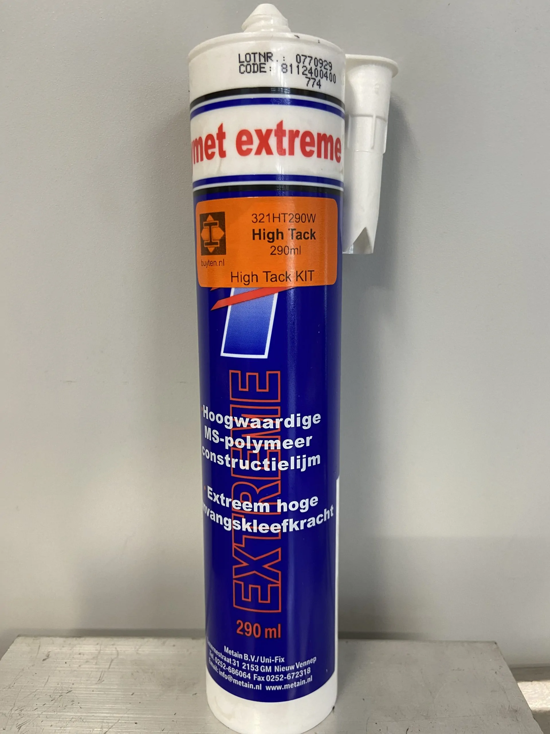 Met1 Hi-Tack kit ZWART